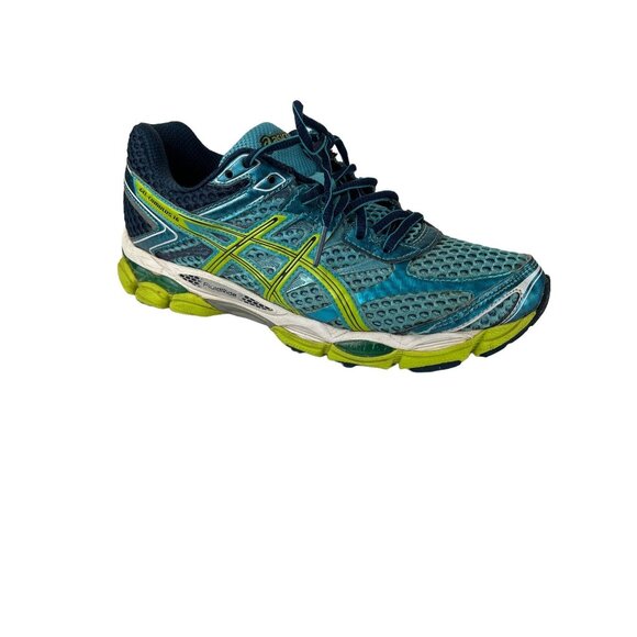 ASICS Gel-Cumulus 16 Aqua Blue & Green Running Sneakers Women's Size US 7.5 T489 - Picture 1 of 11